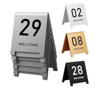 Numéros De Table Empilables, Cartes De Numéro De Table De Tente En Acrylique, 1-20 1-50 1-100 Cartons De Placement Double Face, Pour Fête De Mariage Banquets Cafés Restaurants(Silver,1-50)