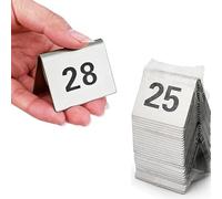 Numéros de Table Empilables, Chevalets de Table Numérotés en acier inoxydable, Carte de Numéro de Table ignes durables et faciles à lire, pour banquets, fêtes et réceptions de mariage.(1-25(5*4cm))