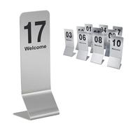 Numéros De Table En Acier Inoxydable, 1-25 1-50 Cartes De Numéro De Table Double Face, Marque Place Mariage, Empilable, Pour Restaurants Cafés Bars Fête De Mariage(1-25)