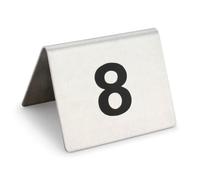 Numéros de table en acier inoxydable, Carte de numéro de Table de Style tente en acier inoxydable, numéros Double face 20 pièces 61-80(41-60)