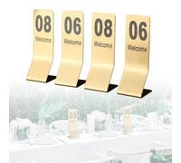 Numéros De Table En Acier Inoxydable, Carte De Numéro De Table Double Face, Empilable Plaque D'immatriculation, Pour Décorations De Tables De Mariage, D’anniversaire Ou D’hôtel(1-20)