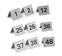 Numéros de table en acier inoxydable, Le numéro de Tableau de style de tente d'acier inoxydable signe le paquet de 50 ou 100 5x4x3.5cm(1 to 50)