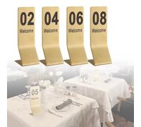 Numéros De Table En Acier Inoxydable, Numéros De 1 À 10/20, Carte De Siège De Mariage, Table Signes Double Face, Pour Restaurants Cafés Bars Fête De Mariage(1-10)