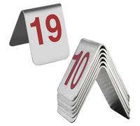 Numéros De Table En Acier Inoxydable Triangle 7.5cmx6cm, Signe De Numéros De Style De Tente 1-10 1-20, Clair Et Facile À Lire Signes Numériques Double Face Pour Restaurants Cafés Bars(1-20)