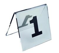 Numéros de table en acrylique, Cartes numériques de Table de tente en acrylique, Double face, 8x8cm, numéros 1 à 100(71~80)