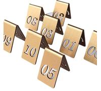 Numéros de table en acrylique, cartes numéro 4x6,5 cm 5x8 Bronze Or Lot 50 (1-5,5X8cm)(31 35,4X6.5cm)