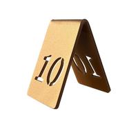 Numéros de Table En Acrylique Double Face Style Tente Affichage Double Face Des Numéros Plaque D'Immatriculation En Acrylique Doré Style Tente/1 To 5/4 * 6.5Cm