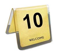 Numéros de table en acrylique, Numéros de table de tente double face en acrylique for événements, plusieurs tailles(71-80)