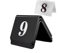 Numéros de table en acrylique, Numéros de table de tente en acrylique, noir clair, quantités multiples(Black,1-20)