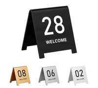 Numéros de table en acrylique, Numéros de Table en acrylique Double face, tente empilable multicolore 7x6cm/9x8cm, paquet de 10(Black 9 * 8cm,31-40)