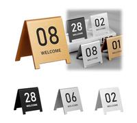 Numéros de table en acrylique, Numéros de table en acrylique, paquet de 10 multicolores 7x6cm 9x8cm(Gold 7 * 6cm,91-100)