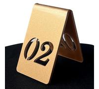 Numéros De Table En Acrylique, Signe De Numéros De Style De Tente, Carte De Numéro De Table Double Face, Surface Avec Des Particules Dorées, pour Restaurant Cafés Bars Signes De Table De Mariage(21-25