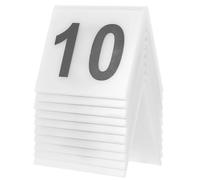 Numéros de Table en forme V, Double face, fond blanc, lettres noires, signes Restaurant, marqueurs preuves réutilisables, 10 pièces Pour Mariages, Restaurants