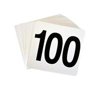 Numéros de table en plastique - cartes 1 à - 100 double face