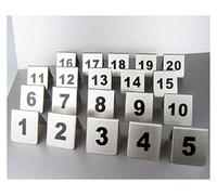 Numéros de table, Ensemble de numéros table en acier inoxydable style tente 5 x cm 2 pouces(61-70)
