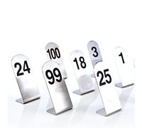 Numéros de Table Et Marque-Places Pour Restaurant, Panneaux de Table Double Face Numérotés de 1 À 25/50/100, Empilables, En Acier Inoxydable Robuste./2025/1/25/6 * 13Cm(2.4 * 5Inch)