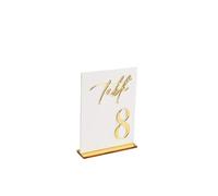 Numéros de Table Mariage 1-30 Digital Wedding Table Numbers Signs Seat Decoration 4.72 * 7.09 Inches(Gold,Numbers1-15)