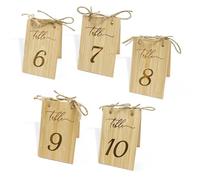 Numéros de Table Mariage 5 Pcs Wooden Wedding Table Number Set,Reusable Seating Chart Card For Events Or Catering Decoration(Numbers 6-10)