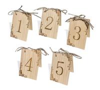 Numéros de Table Mariage 5 Pcs Wooden Wedding Table Number Set,Reusable Seating Chart Card For Events Decoration(Numbers (1-5)-5 pcs)