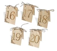 Numéros de Table Mariage 5 Pcs Wooden Wedding Table Number Set,Reusable Seating Chart Card For Events Decoration(Numbers(16-20)-5 pcs)