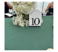 Numéros de Table Mariage Arched Shape Table Numbers Gold Wedding with Stands 3D Reception Decor(Blue,No.1-12 (10x15cm))
