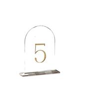 Numéros de Table Mariage Frosted Acrylic Table Numbers Black Sign Wedding Decor Party Signage with 1-20 Gold White Seat Label(Clear,Table Number 1-20)