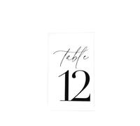 Numéros de Table Mariage Modern Table Numbers Wedding One side Gold Mirror Signs Decor Reception Signage(WHITE,NO.11-20(10x15cm))