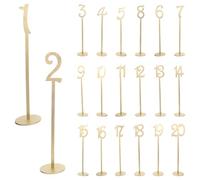Numéros de Table Mariage, Support Base, Style Rustique Doré | Identification Facile des Tables, Finition Lisse Naturelle, Décor Élégant pour Réceptions, Salles de Conférence