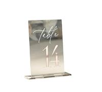 Numéros de Table Mariage White Acrylic Table Numbers Wedding Decor Signage Gold Tabletop(Rosegold on clear,No.1-20)