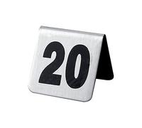 Numéros de table, Numéro de table en acier inoxydable style tente, noir métallisé, 5 x cm, 2 pouces, plusieurs ensembles(71-80)