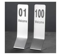 Numéros de table, Numéros de table en acier inoxydable 6 x 21 cm(71-80)