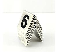 Numéros de table, Numéros de table en acier inoxydable, panneau tente double face 2 x pouces, plusieurs tailles(61-70)