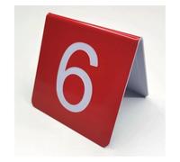 Numéros de table, Numéros de table en plastique ABS double face, concaves vers le bas, paquet 2,9 pouces(Rosso,41-50)