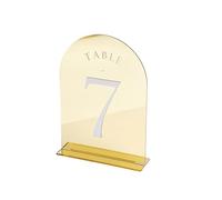 Numéros de table Numéros de Table miroir doré, signes mariage, décor signalisation avec support(TABLE 1-20)