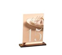 Numéros de table Numéros de Table modernes for mariage, signes miroir doré sur un côté, signalisation réception(Silver,NO.21-30(10x15cm))