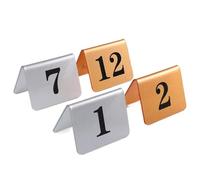 Numéros de tables en acrylique pour tente, Numéros de table chevalet double face en acrylique, or et argent, 6,5 x 8, cm, chiffres 1 à 50(Gold,45687)