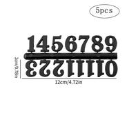 Numéros D'horloge Chiffres Romains Arabes Restaurer Les Chiffres D'horloge Accessoires Bricolage Résine Époxy Horloge Moules Accessoires - Type 5pcs Arabic-Black