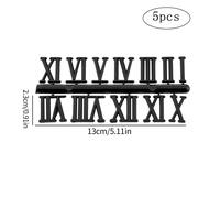 Numéros D'horloge Chiffres Romains Arabes Restaurer Les Chiffres D'horloge Accessoires Bricolage Résine Époxy Horloge Moules Accessoires - Type 5pcs Roman-Black