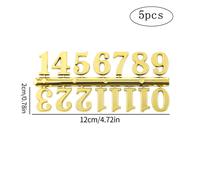 Numéros D'horloge Chiffres Romains Arabes Restaurer Les Chiffres D'horloge Accessoires Bricolage Résine Époxy Horloge Moules Accessoires - Type 5pcs Arabic-Gold