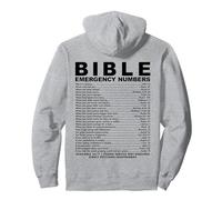 Numéros d'urgence bibliques Disponibles 24h/24, 7j/7, Cadeau chrétien Sweat à Capuche