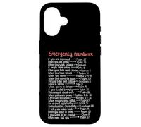 Numéros d'urgence Versets de la Bible Call Upon Me in Time of Need Coque pour iPhone 16
