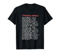Numéros d'urgence Versets de la Bible Call Upon Me in Time of Need T-Shirt