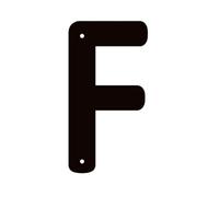 Numéros et Lettres en Métal pour Maison, Plaques d'Adresse Modernes pour Porte, Jardin, Boîte aux Lettres et Décoration (F)