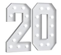 Numéros LED Géants 28 Pouces, Panneau Lumineux Chapiteau Mosaïque | Lampes Numériques LED, Pour Saint-Valentin, Anniversaire, Noël, Nouvel An, Age 20
