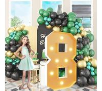 Numéros lumineux de 0,7 m/1 m/1,2 m, numéros de chapiteau à DEL à lumière chaude, kit de panneau en mousse prédécoupé pour bal, mariage, intérieur et extérieur, événements décoratifs