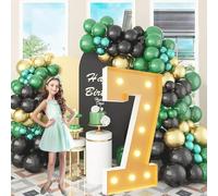 Numéros lumineux de 0,7 m/1 m/1,2 m, numéros de chapiteau à DEL à lumière chaude, kit de panneau en mousse prédécoupé pour bal, mariage, intérieur et extérieur, événements décoratifs