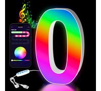 Numéros Lumineux LED RGB - Chiffres Lumineux Décoratifs avec Contrôle via APP et Alimentation USB, Éclairage Déco pour Anniversaire, Mariage, Fête, Maison, Bar, Vacances - Numéro 0
