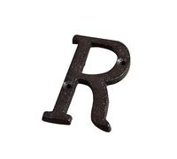 Numéros maison 2,95 pouces avec vis - Numéro porte moderne en métal, chiffres et lettres en fonte, pour boîte aux lettres extérieure, appartement, jardin, chambre, décoration murale(R)