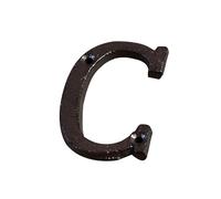 Numéros maison 2,95 pouces avec vis - Numéro porte moderne en métal, chiffres et lettres en fonte, pour boîte aux lettres extérieure, appartement, jardin, chambre, décoration murale(C)