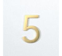 Numéros Maison 2 Pouces En Métal Moderne En Laiton, Numéro Porte 5 Cm, Plaque D'adresse Dorée Pour Boîte Aux Lettres, Pour Décoration Chambre, Bureau, Appartement, Mur, Hôtel, Jardin(5)